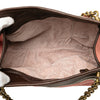 Bottega Veneta Nappa Trimmed Canvas Chain Handbag Secondhand