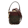 Chloé Mini Bicolor Embroidered Horses Calfskin Roy Bucket Bag Secondhand
