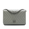 Chanel Diagonal Chevron Calfskin Tassel Wallet On Chain Secondhand