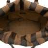Secondhand Fendi Straw Pecan Striped Beach Tote