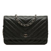 Chanel CC Chevron Caviar Wallet On Chain Secondhand