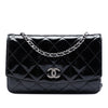 Chanel CC Quilted Patent Brilliant Wallet On Chain Secondhand