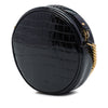 Secondhand Saint Laurent Croc Embossed Patent Round Vinyle Camera Bag
