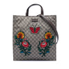 Gucci GG Supreme Butterfly and Flower Embroidery Convertible Tote Secondhand