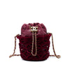 Chanel Quilted Lambskin and Braided Velvet Drawstring Bucket Bag Secondhand