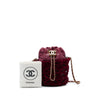 Chanel Quilted Lambskin and Braided Velvet Drawstring Bucket Bag Secondhand