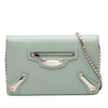Balenciaga Calfskin Metal Plate City Wallet on Chain Secondhand