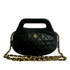 Chanel CC Quilted Lambskin Top Handle Round Frame Bag Secondhand