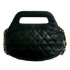 Chanel CC Quilted Lambskin Top Handle Round Frame Bag Secondhand