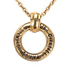 Chanel Gold Plated Logo Loupe Magnifying Glass Pendant Necklace Secondhand