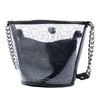 Chanel Small PVC and Crumpled Calfskin Camellia Coco Bucket Bag Secondhand