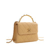 Chanel CC Quilted Lambskin Faux Pearl Top Handle Flap Secondhand