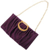Ferragamo Satin Gancini Clutch with Chain Secondhand