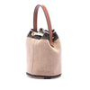 Celine Small Triomphe Raffia Drawstring Bucket Bag Secondhand