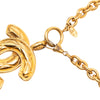 Chanel CC Gold Plated Quilted Pendant Necklace Secondhand