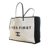 Chanel Bicolor Canvas Ladies First Shopping Tote Secondhand