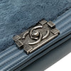 Chanel Small Leather and Fur Boy Flap Secondhand