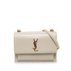 Saint Laurent Medium Croc Embossed Leather Monogram Sunset Crossbody Secondhand