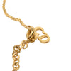 Dior Gold Plated Strass CD Logo Pendant Necklace Secondhand
