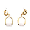 Secondhand Hermès Gold Plated Heritage Equestre Etrier Drop Push Back Earrings
