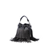 Saint Laurent Small Studded Calfskin Emmanuelle Fringe Bucket Bag Secondhand