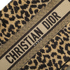 Dior Mizza Medium Embroidered Canvas Leopard Book Tote Secondhand