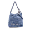 Chanel Mini Denim Studded 22 Handbag Secondhand