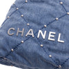 Chanel Mini Denim Studded 22 Handbag Secondhand