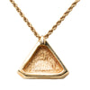 Dior Gold Plated Enamel Strass Triangle Logo Necklace Secondhand