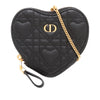 Dior DiorAmour Calfskin Cannage Caro Heart Pouch With Chain Secondhand