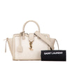 Secondhand Saint Laurent Baby Canvas and Calfskin Monogram Downtown Cabas Satchel