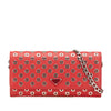 Prada Saffiano Grommet Wallet On Chain Secondhand