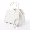 The Row Soft Margaux 10 Leather 2Way Handbag in White Secondhand