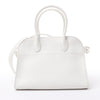 The Row Soft Margaux 10 Leather 2Way Handbag in White Secondhand