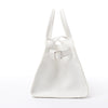 The Row Soft Margaux 10 Leather 2Way Handbag in White Secondhand
