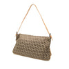 Fendi Zucchino Canvas Double Flap Shoulder Bag Secondhand