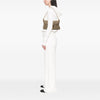 Fendi Zucchino Canvas Double Flap Shoulder Bag Secondhand