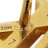 Louis Vuitton Gold Plated LV Iconic Flower Push Back Earrings Secondhand
