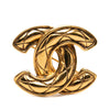 Chanel CC Gold Plated Quilted Brooch Secondhand