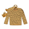Chanel Gold Plated and Enamel CC and Jacket Drop Push Back Earrings Secondhand