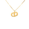 Dior Gold Plated CD Logo Pendant Necklace Secondhand