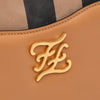 Secondhand Fendi Calfskin Vitello King Nubuck Pequin Karligraphy Pocket Shoulder Bag