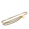 Chanel Gold Plated Leather Woven Chain Medallion Belt Secondhand