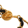 Chanel Gold Plated Leather Woven Chain Medallion Belt Secondhand