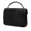 Saint Laurent Large Chevron Sheepskin Monogram College Bag Secondhand