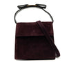 Ferragamo Suede Vara Bow Top Handle Bag Secondhand