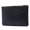 Chanel Large Quilted Lambskin O Case Clutch Secondhand