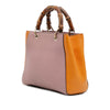 Gucci Mini Bicolor Calfskin Bamboo Shopper Satchel Secondhand