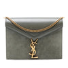 Saint Laurent Suede and Calfskin Monogram Cassandra Clasp Bag Secondhand