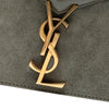 Saint Laurent Suede and Calfskin Monogram Cassandra Clasp Bag Secondhand